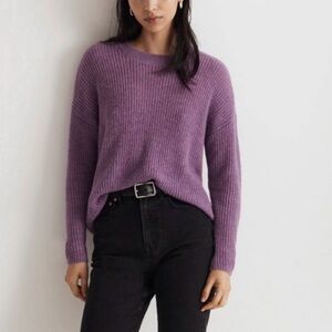 New Madewell Rosario Alpaca Blend Sweater in Purple